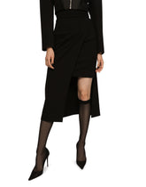 Calf-length skirt with jersey mini skirt - | Dolce & Gabbana