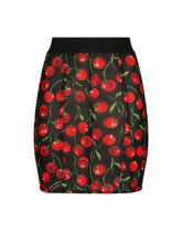 Short marquisette skirt with branded elastic - | Dolce & Gabbana