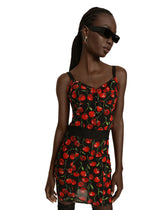 Short marquisette skirt with branded elastic - | Dolce & Gabbana