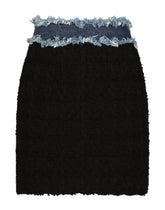 Tweed and denim miniskirt - | Dolce & Gabbana