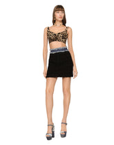 Tweed and denim miniskirt - | Dolce & Gabbana