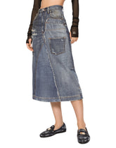 Patchwork denim midi skirt - | Dolce & Gabbana