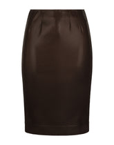 Midi skirt in shiny satin - | Dolce & Gabbana