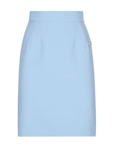 Wool midi pencil skirt with DG logo - | Dolce & Gabbana