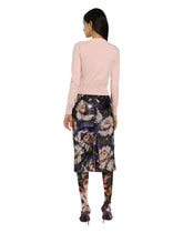 Sequined midi skirt with peony print - | Dolce & Gabbana