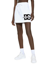Jersey miniskirt with DG logo patch - | Dolce & Gabbana