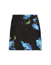 Fabric miniskirt with bluebell print - | Dolce & Gabbana