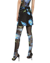 Fabric miniskirt with bluebell print - | Dolce & Gabbana