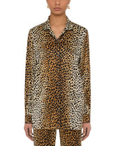 Ocelot-print satin pajama shirt - | Dolce & Gabbana