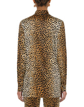 Ocelot-print satin pajama shirt - | Dolce & Gabbana