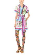 Bluebell-print twill shirt with belt - | Dolce & Gabbana