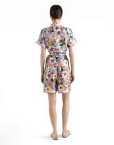 Twill pajama shirt with floral print - | Dolce & Gabbana