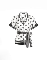 DG all-over print silk twill shirt - | Dolce & Gabbana