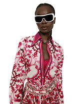 Majolica-print poplin shirt - | Dolce & Gabbana