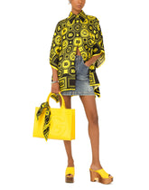 Sleeveless twill shirt with DG print - | Dolce & Gabbana