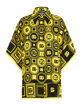 Sleeveless twill shirt with DG print - | Dolce & Gabbana