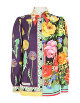 Twill shirt with mixed prints - | Dolce & Gabbana