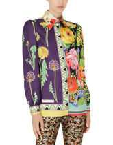 Twill shirt with mixed prints - | Dolce & Gabbana