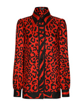 Leopard and zebra-print twill shirt - | Dolce & Gabbana