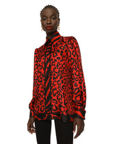 Leopard and zebra-print twill shirt - | Dolce & Gabbana