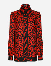Leopard and zebra-print twill shirt - | Dolce & Gabbana