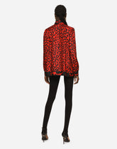Leopard and zebra-print twill shirt - | Dolce & Gabbana
