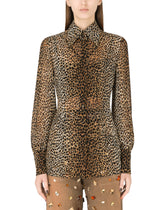 Ocelot-print georgette shirt - | Dolce & Gabbana