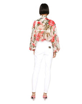 Carnation-print chiffon shirt - | Dolce & Gabbana