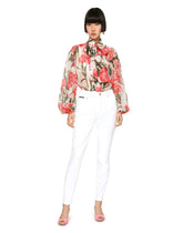 Carnation-print chiffon shirt - | Dolce & Gabbana