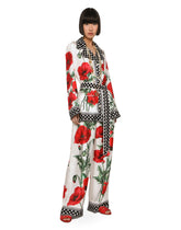 Poppy-print twill pajama shirt - | Dolce & Gabbana