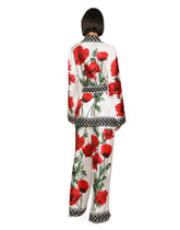 Poppy-print twill pajama shirt - | Dolce & Gabbana