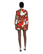 Cotton shirt with anemone print - | Dolce & Gabbana