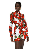 Cotton shirt with anemone print - | Dolce & Gabbana