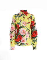 Bouquet-print cotton shirt - | Dolce & Gabbana