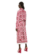 Cropped majolica-print poplin shirt - | Dolce & Gabbana