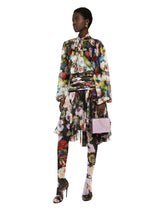 Chiffon shirt with nocturnal flower print - | Dolce & Gabbana
