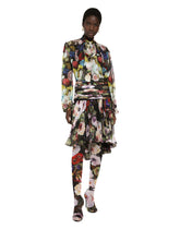 Chiffon shirt with nocturnal flower print - | Dolce & Gabbana