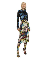 Light satin shirt with bluebell print - | Dolce & Gabbana