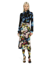 Light satin shirt with bluebell print - | Dolce & Gabbana