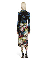 Light satin shirt with bluebell print - | Dolce & Gabbana