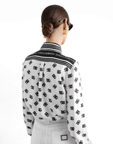 DG allover print silk twill shirt - | Dolce & Gabbana