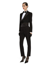 Cotton poplin shirt with piqué shirt front - | Dolce & Gabbana
