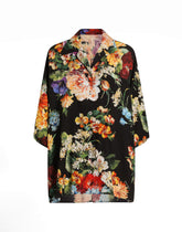 Bouquet flower print charmeuse shirt - | Dolce & Gabbana