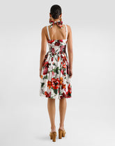 Flower-print poplin dress - | Dolce & Gabbana