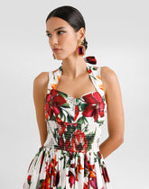 Flower-print poplin dress - | Dolce & Gabbana