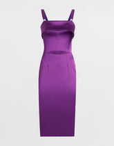 Fitted satin dress - | Dolce & Gabbana