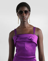 Fitted satin dress - | Dolce & Gabbana