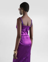 Fitted satin dress - | Dolce & Gabbana
