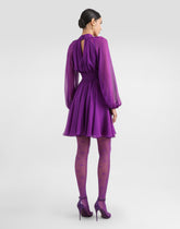 Chiffon dress with draping - | Dolce & Gabbana