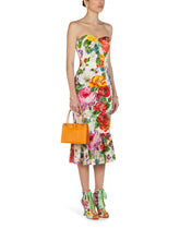 Bandeau floral dress with frill - | Dolce & Gabbana